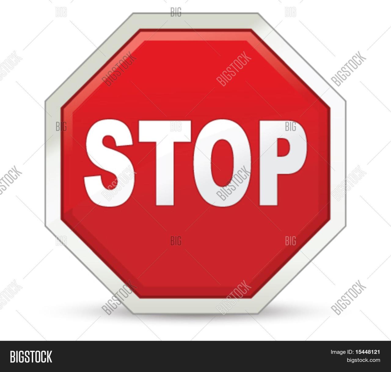 Vector y foto Señal De Stop. (prueba gratis) | Bigstock